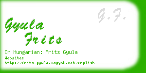 gyula frits business card